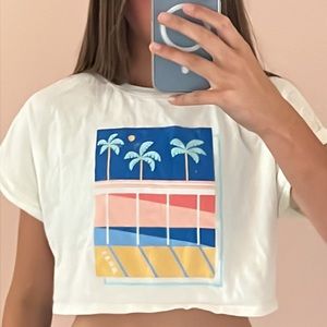 Girls Roxy Cropped T-shirt